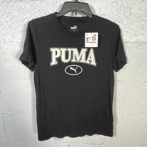 Puma Women's Cotton Squad Graphic Crewneck T-Shirt - Black